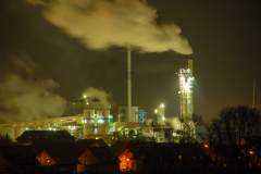 Zuckerfabrik Jülich bei Nacht